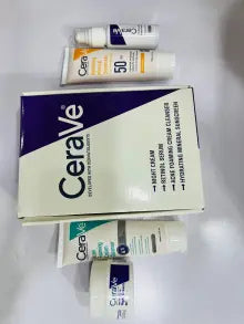 Cerave Night Cream , Cerave Serum , Cerave Sunscreen & Cerave Acne Cleanser + 1 Free Gift 🥳